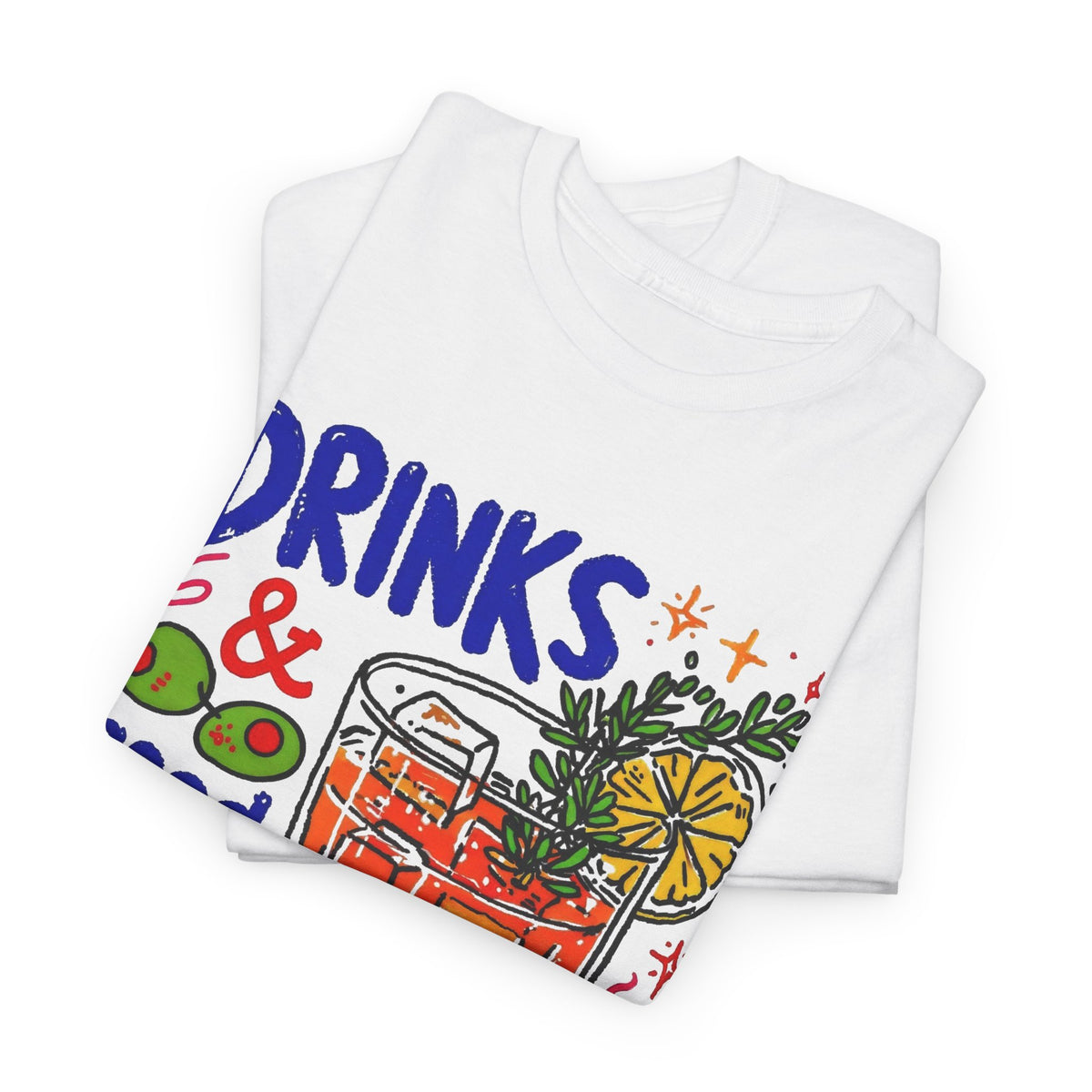 Drinks and Good Vibes Citrus Cocktail T-Shirt Men's Graphic Tee