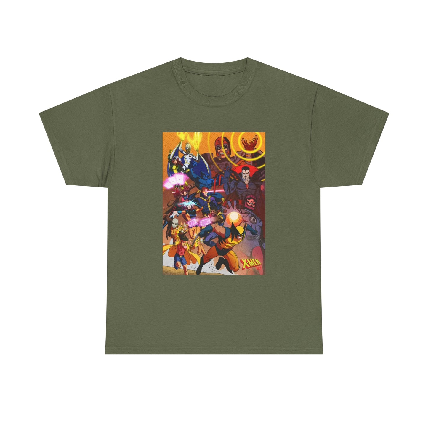 Cartoon Graphic Tee Xmen Comic Book Retro Vintage Tee Unisex Heavy Cotton Tee