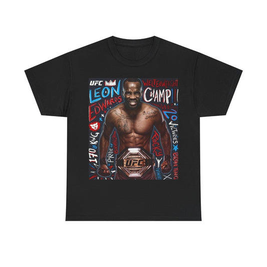 Leon Edwards T-shirt UFC mma champ boxing Sean Strickland Heavy Cotton Tee
