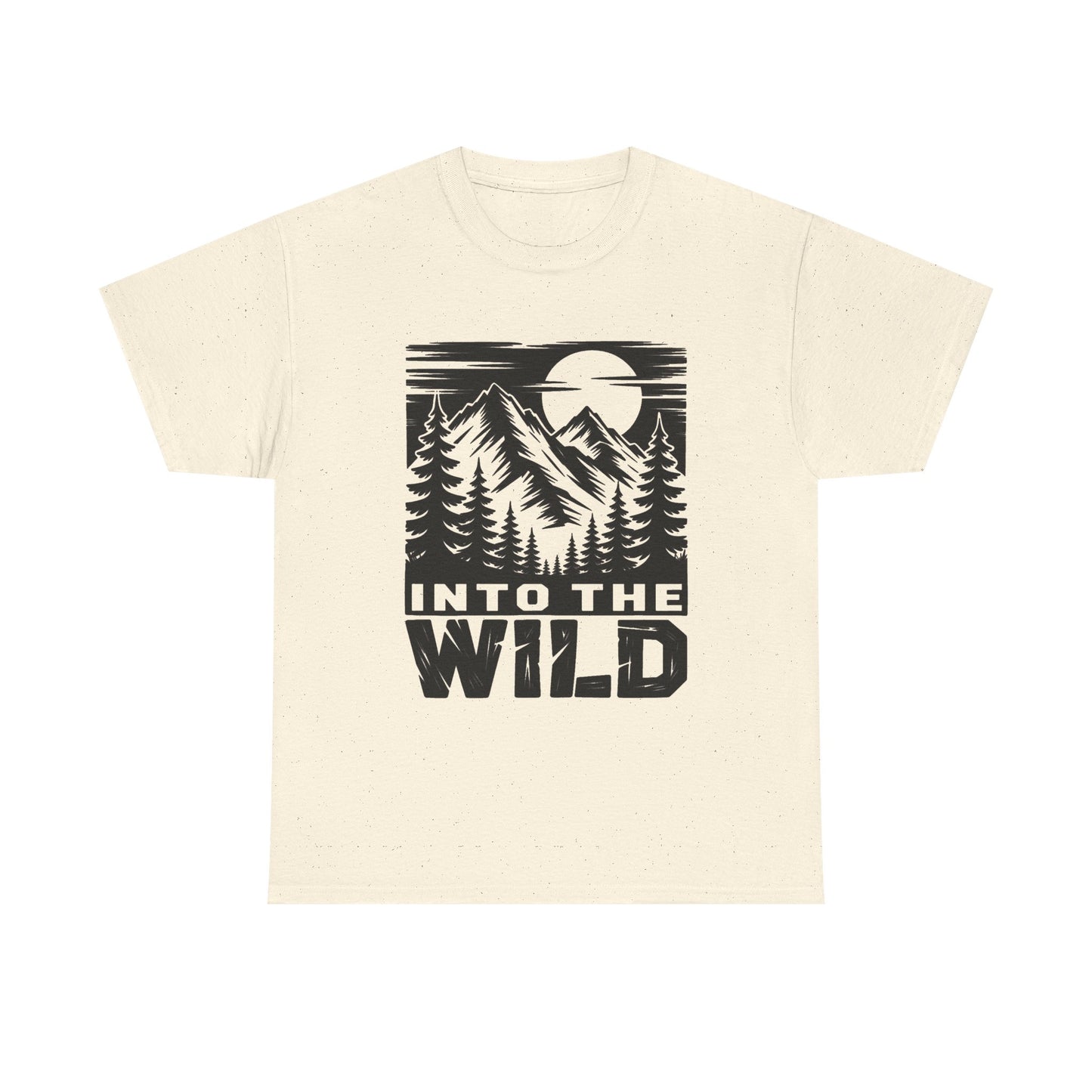 Into The Wild Outdoors Camping Graphic T Shirt Regular Men's Heavy Cotton Tee