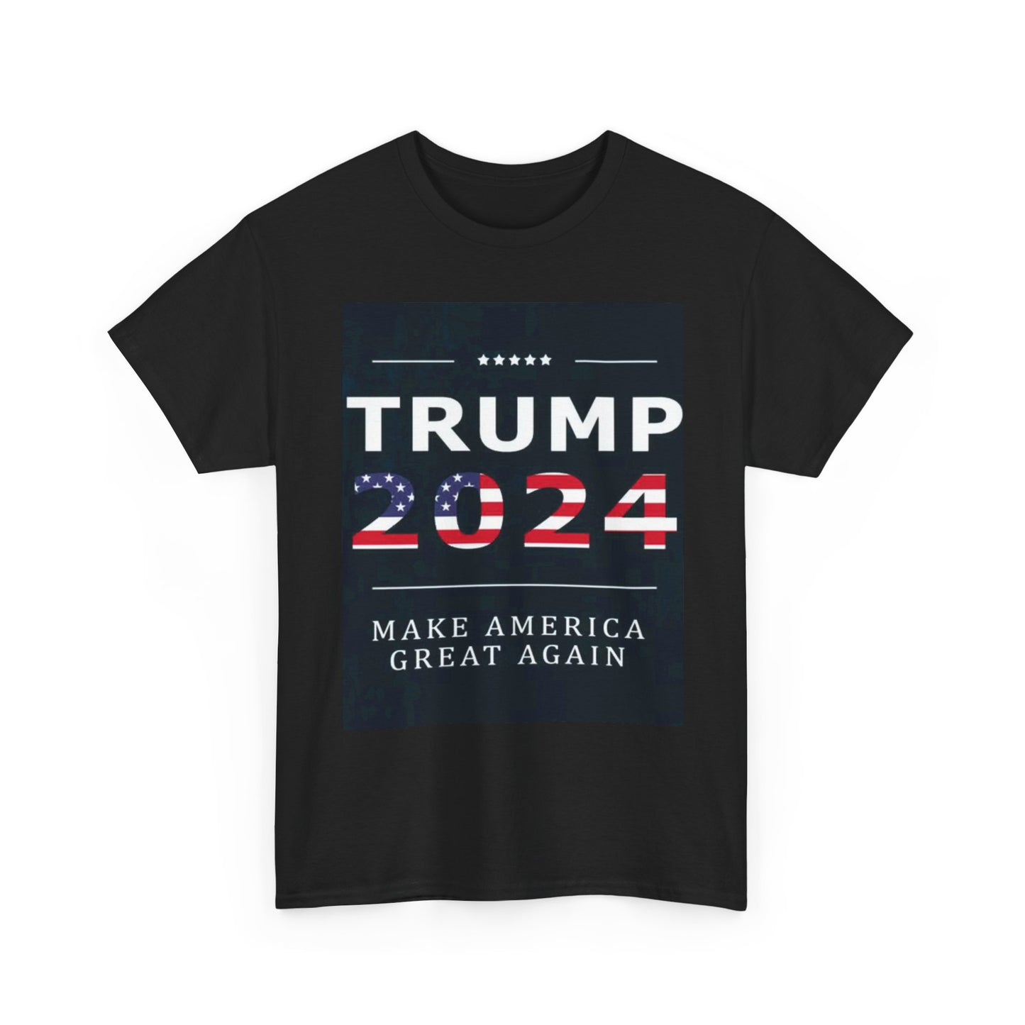 Trump 2024 Tshirt American Flag USA President America Unisex Heavy Cotton Tee