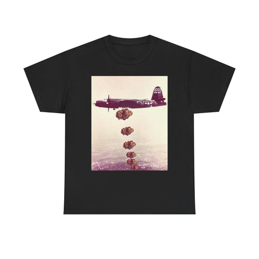 Dropping Weed Bombs ART Graphic T Shirt ADULT NEW Heavy Cotton Tee