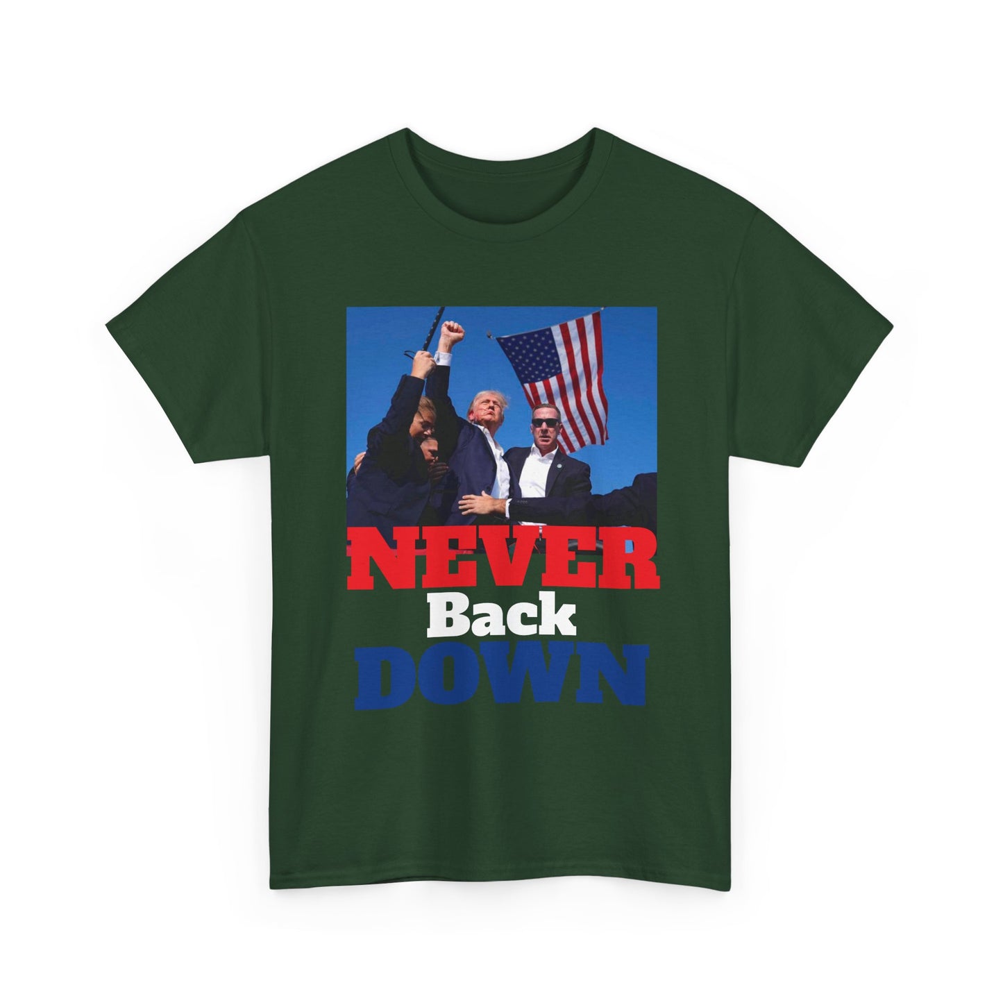 Trump Never Back Down!! T Shirt Brand New President Trump Never Surrender Unisex