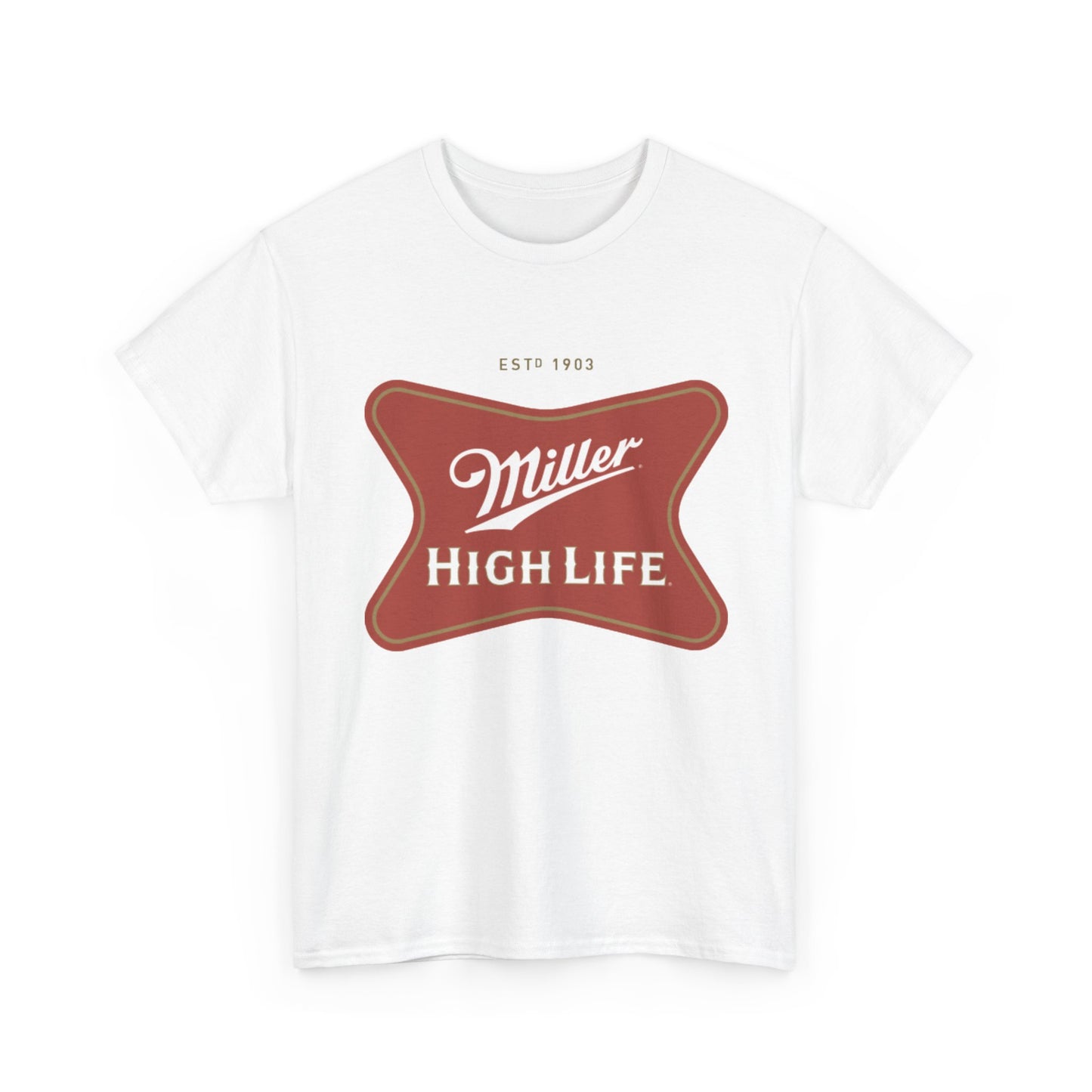 HIgh Life Beer Retro Graphic T Shirt Unisex Heavy Cotton Tee