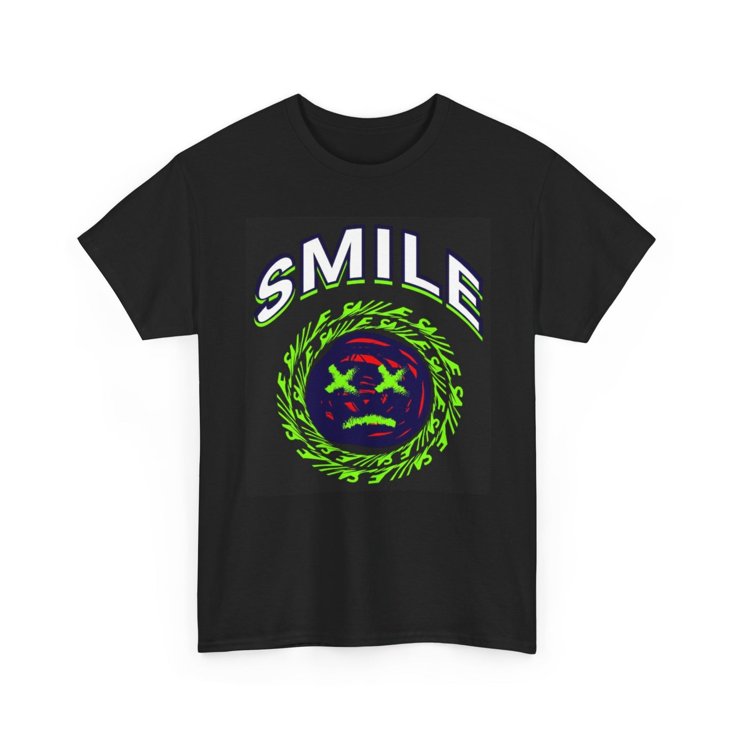 Smile Graphic T Shirt Retro Unisex Heavy Cotton Tee