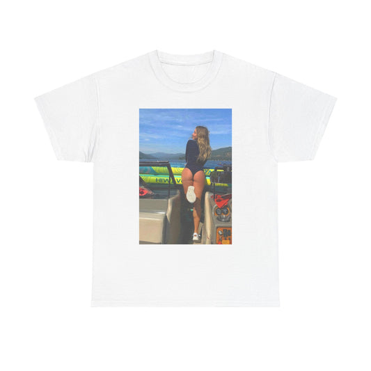 Sydney Sweeney On A Boat Multiple Colors Graphic T Shirt Unisex Tee Brand New