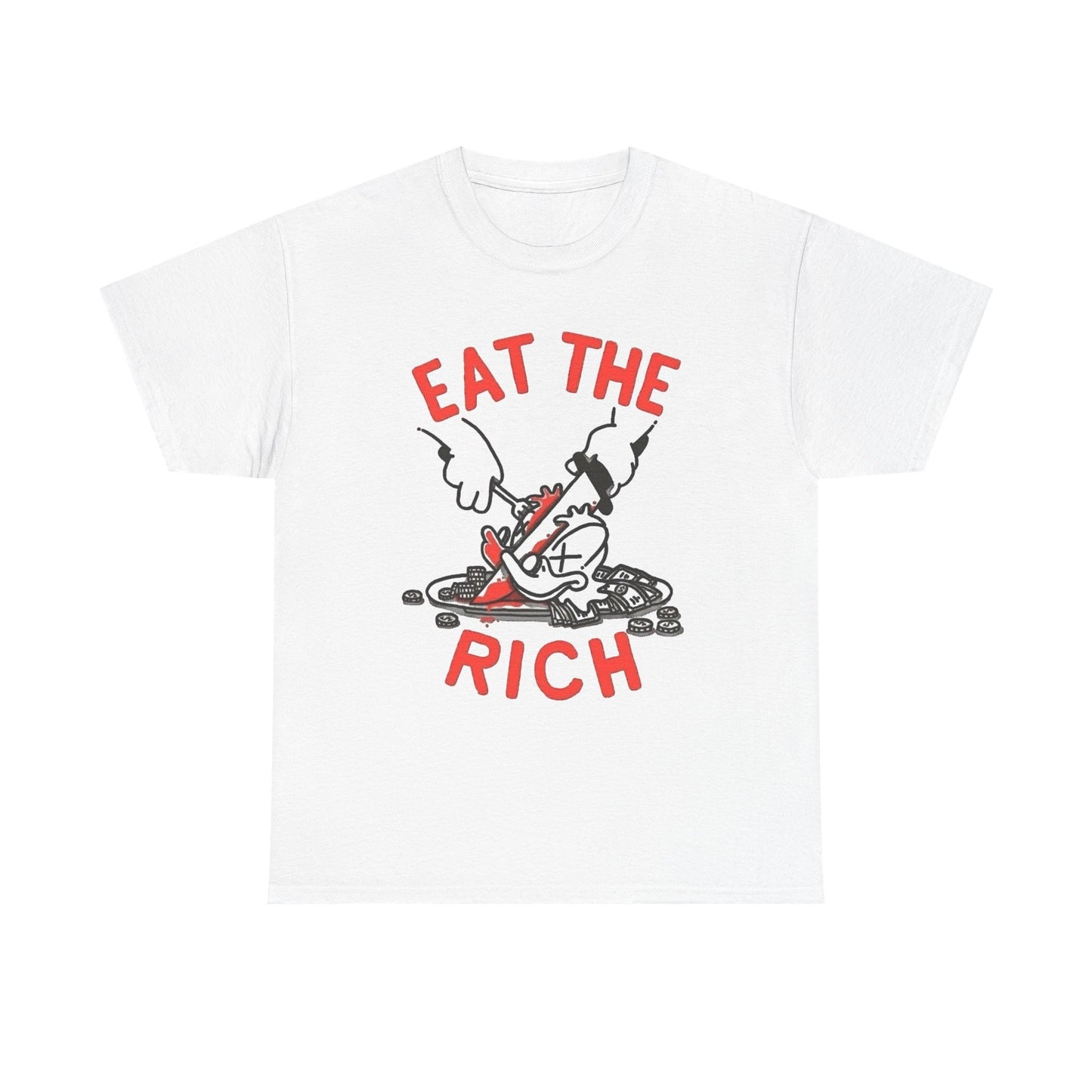 Eat The Rich Graphic T Shirt NEW Unisex Heavy Cotton Tee