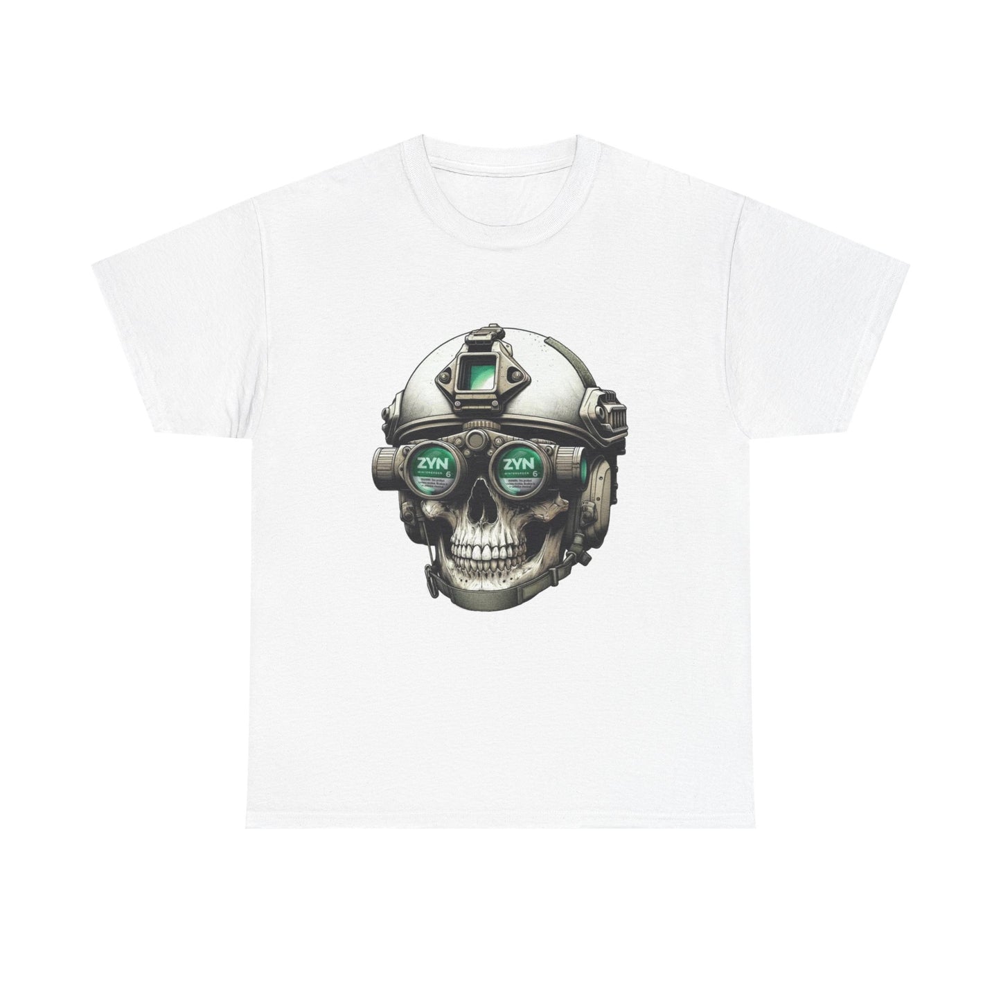 ZYN T Shirt Skull operator Tucker Carlson Gillis Funny Gift Unisex Heavy Cotton
