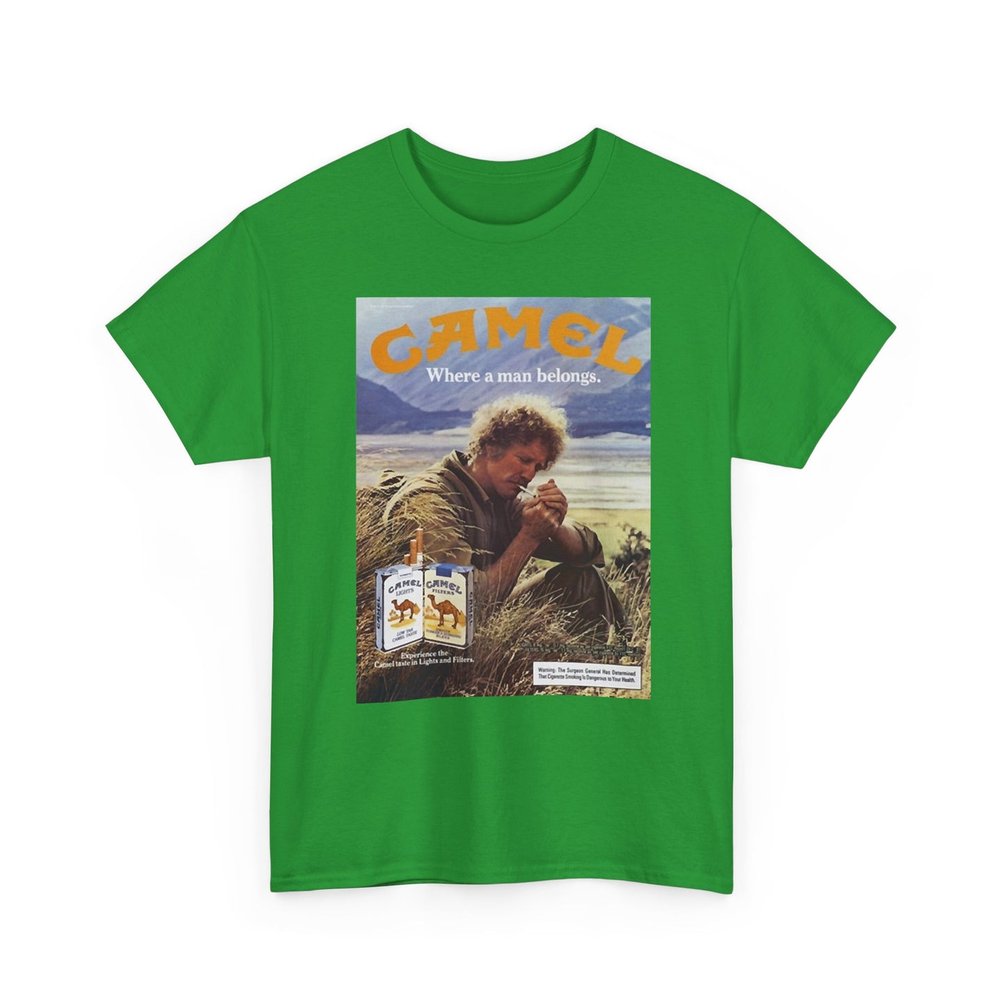 Joe Camel Cigarettes T-shirt Vintage Poster Retro Unisex Heavy Cotton Tee 1