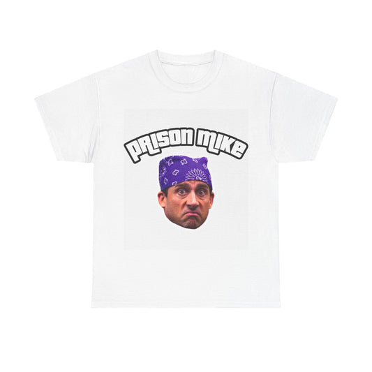Prison Mike Tshirt The Office Michael Scott Comedy Unisex Heavy Cotton Tee 1