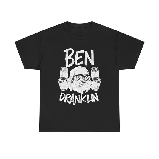 Ben Drankin Shirt Funny Beer Graphic Franklin USA American Flag Unisex Heavy