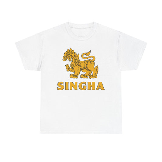 Singha Beer Graphic T Shirt Vintage Unisex Heavy Cotton Tee