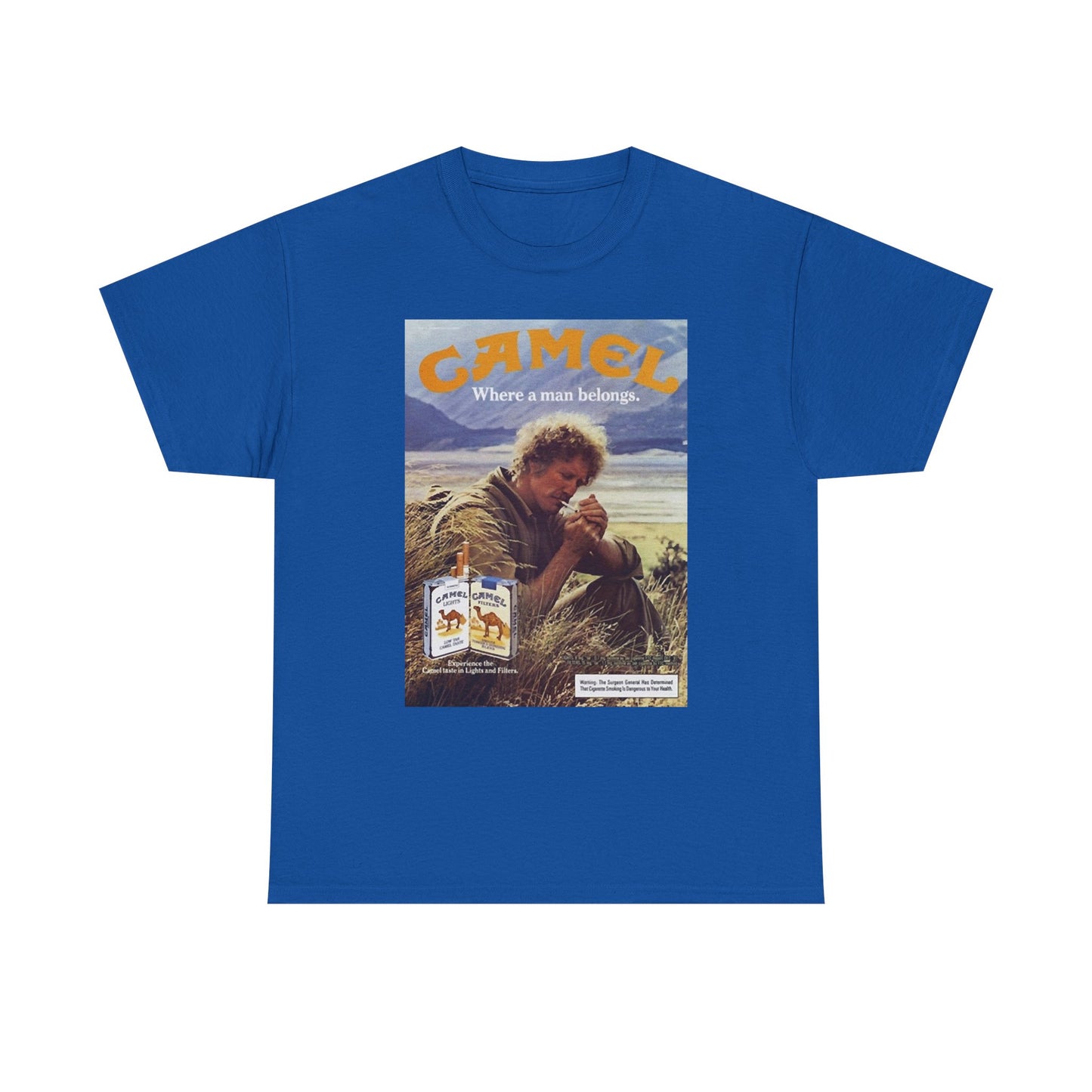 Joe Camel Cigarettes T-shirt Vintage Poster Retro Unisex Heavy Cotton Tee 1