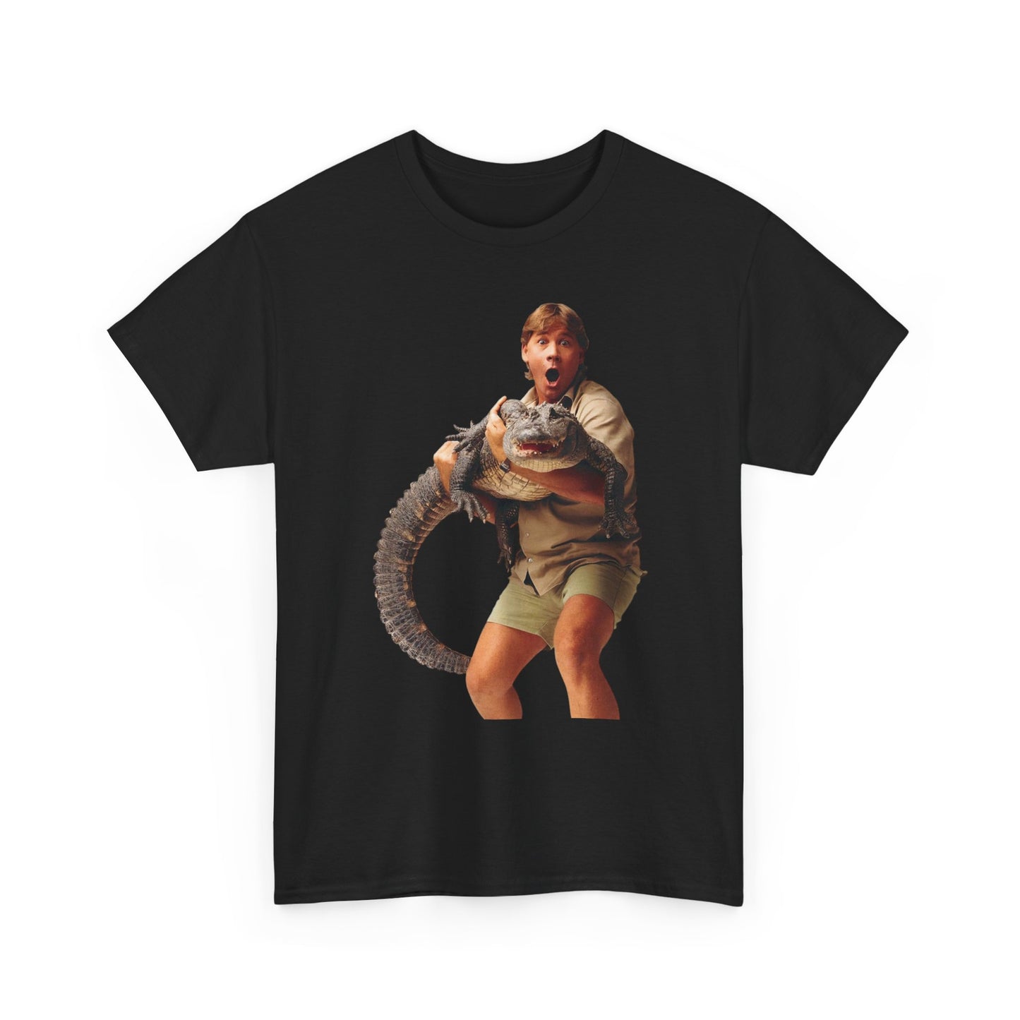 Crocodile Hunter Funny Retro 90's Graphic T Shirt Unisex Heavy Cotton Tee