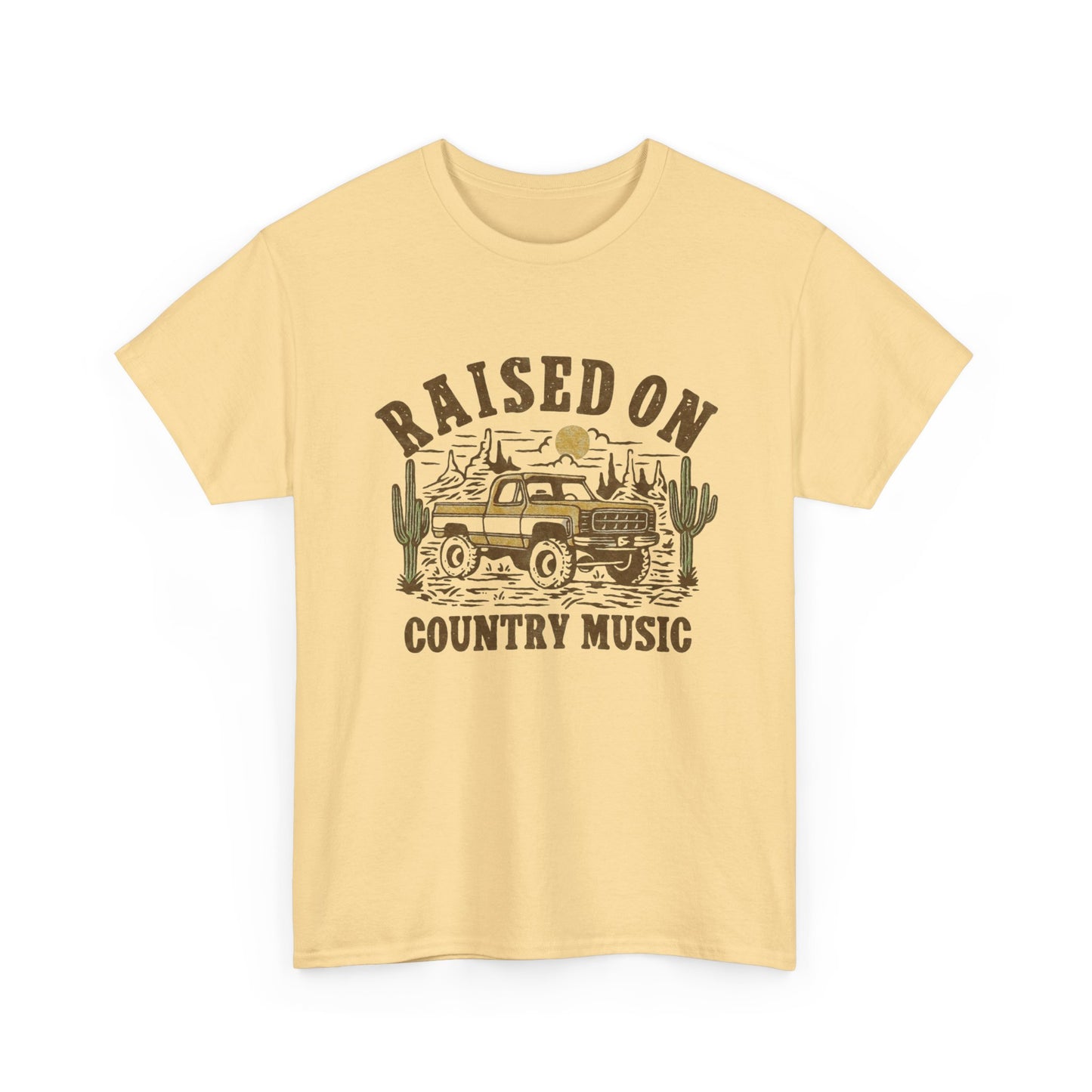 Raised On Country Music Graphic T Shirt ADULT NEW