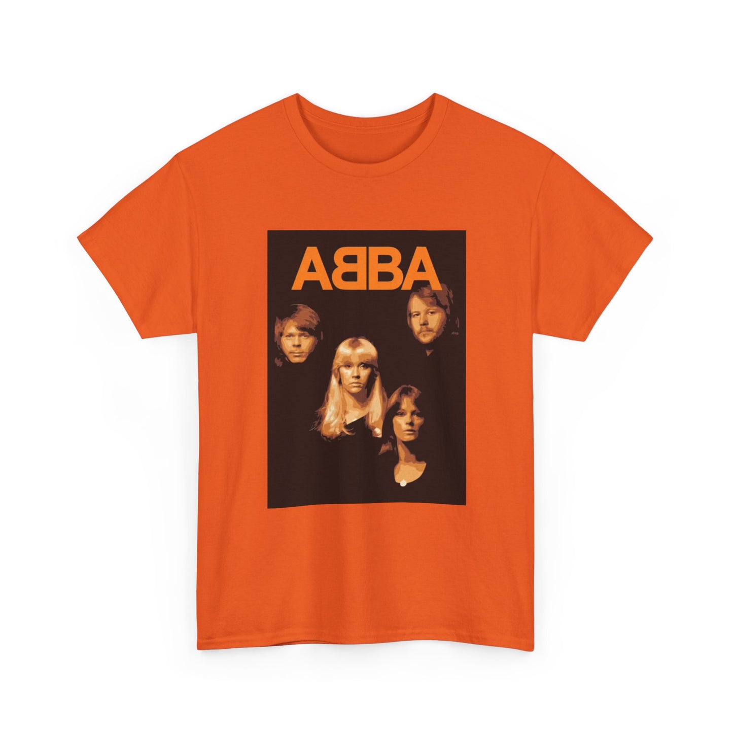 Abba T-shirt vintage retro neon lights classic music Unisex Heavy Cotton Tee