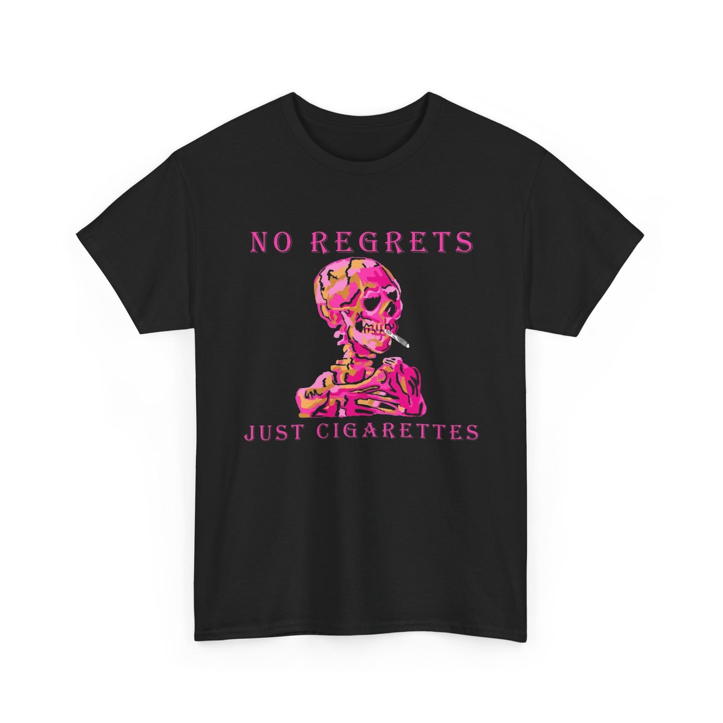 No Regrets Just Cigarettes Graphic T Shirt NEW ADULT Unisex Heavy Cotton Tee