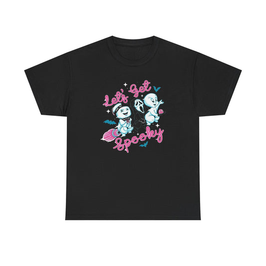 Lets Get Spooky Graphic T Shirt Unisex Heavy Cotton Tee