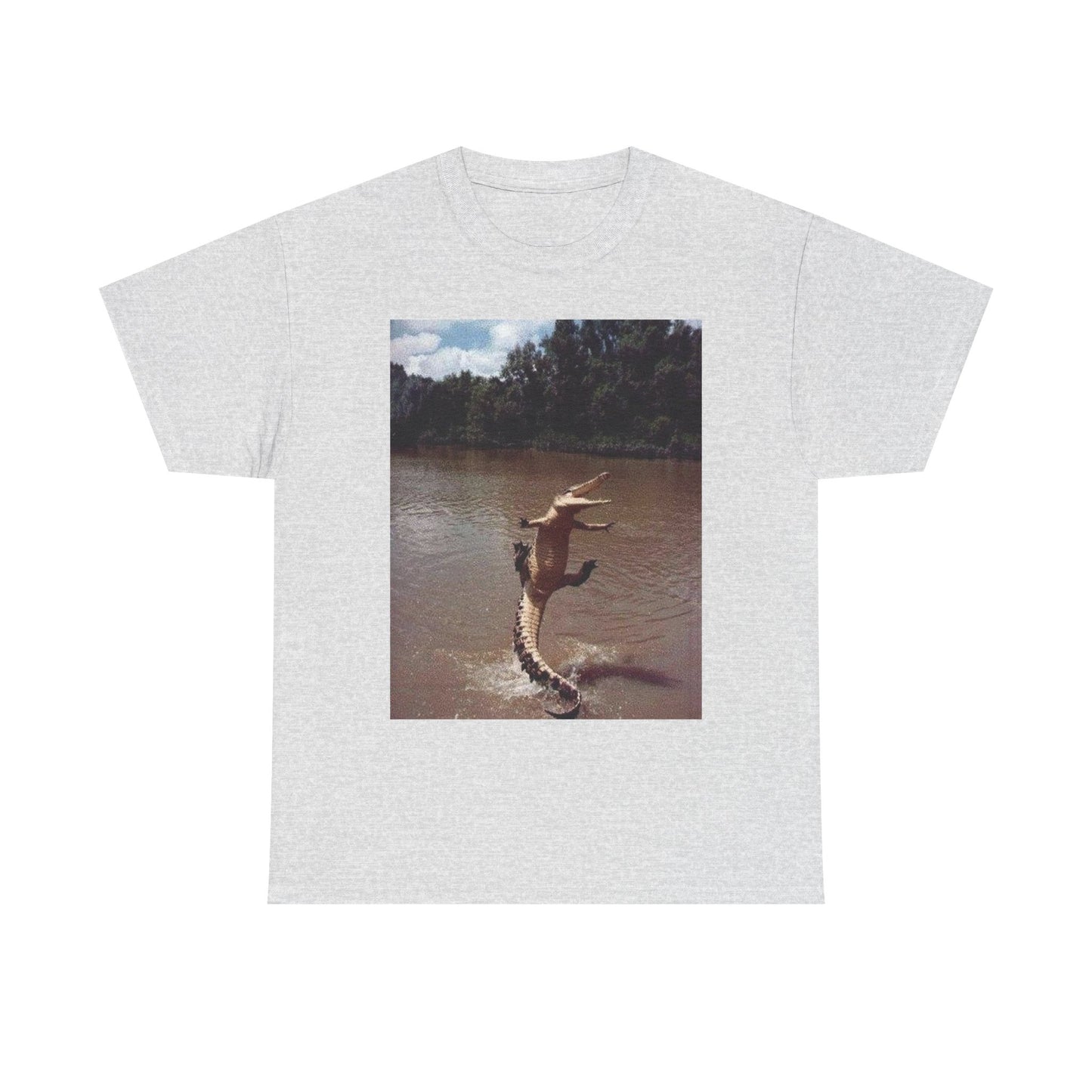 Funny Alligator Crocodile Florida Swamp Puppy Graphic T-Shirt Heavy Cotton NEW