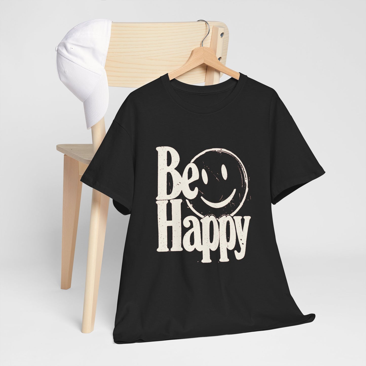 Be Happy Graphic T Shirt NEW ADULT Unisex Heavy Cotton Tee