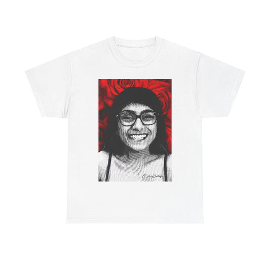 Mia Khalifa Shirt Funny Gift Roses Onlyfans Joke Unisex Heavy Cotton Tee