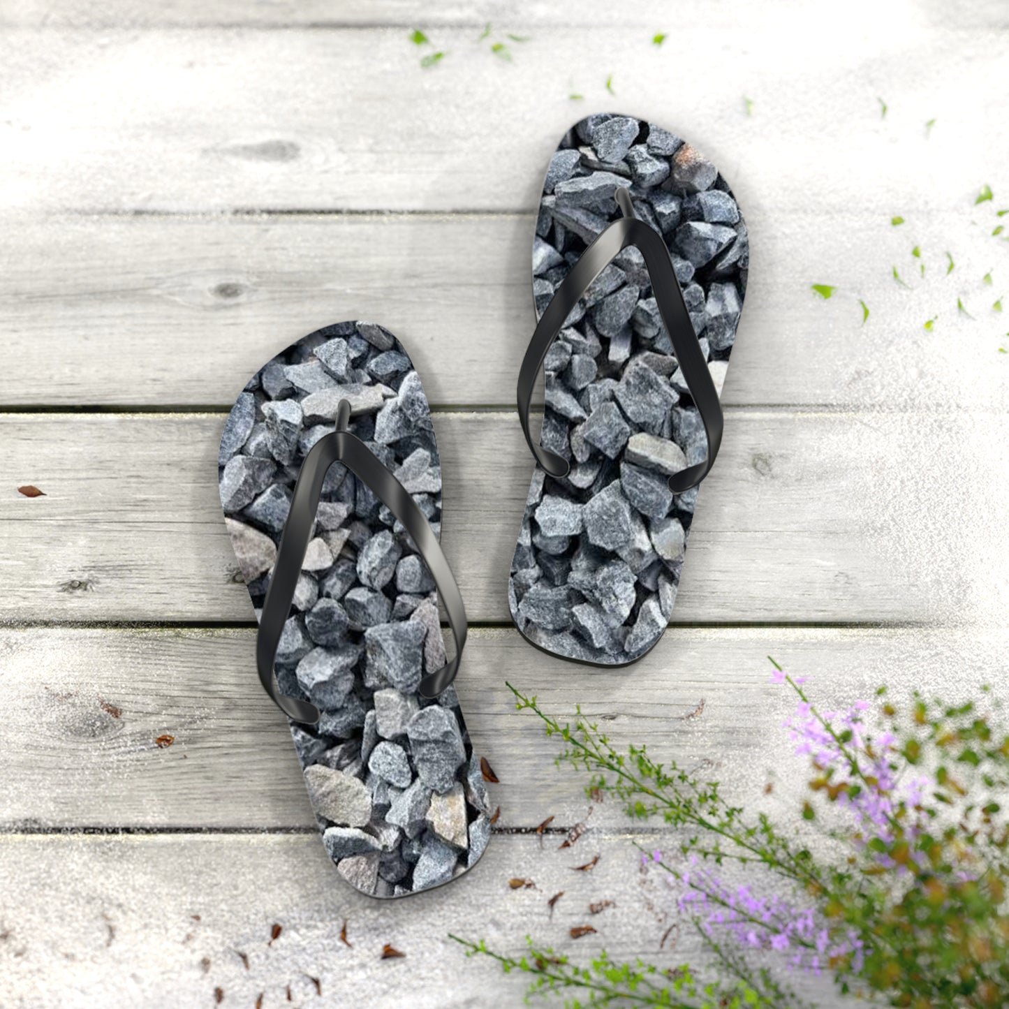 Stones Summer Sandals, Beach Shoes, Vacation Flip Flops, Pool Slides