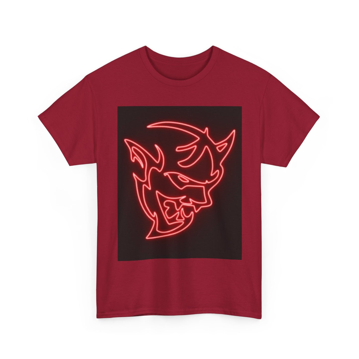 Dodge Demon Tshirt Hellcat Charger Logo Challenger Mopar Unisex Heavy Cotton Tee