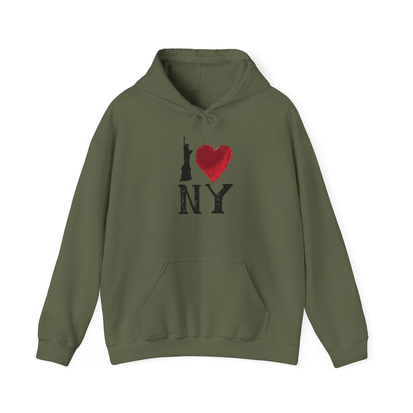 I Love New York Graphic Hoodie Unisex Heavy Blend™ Hooded Sweatshirt