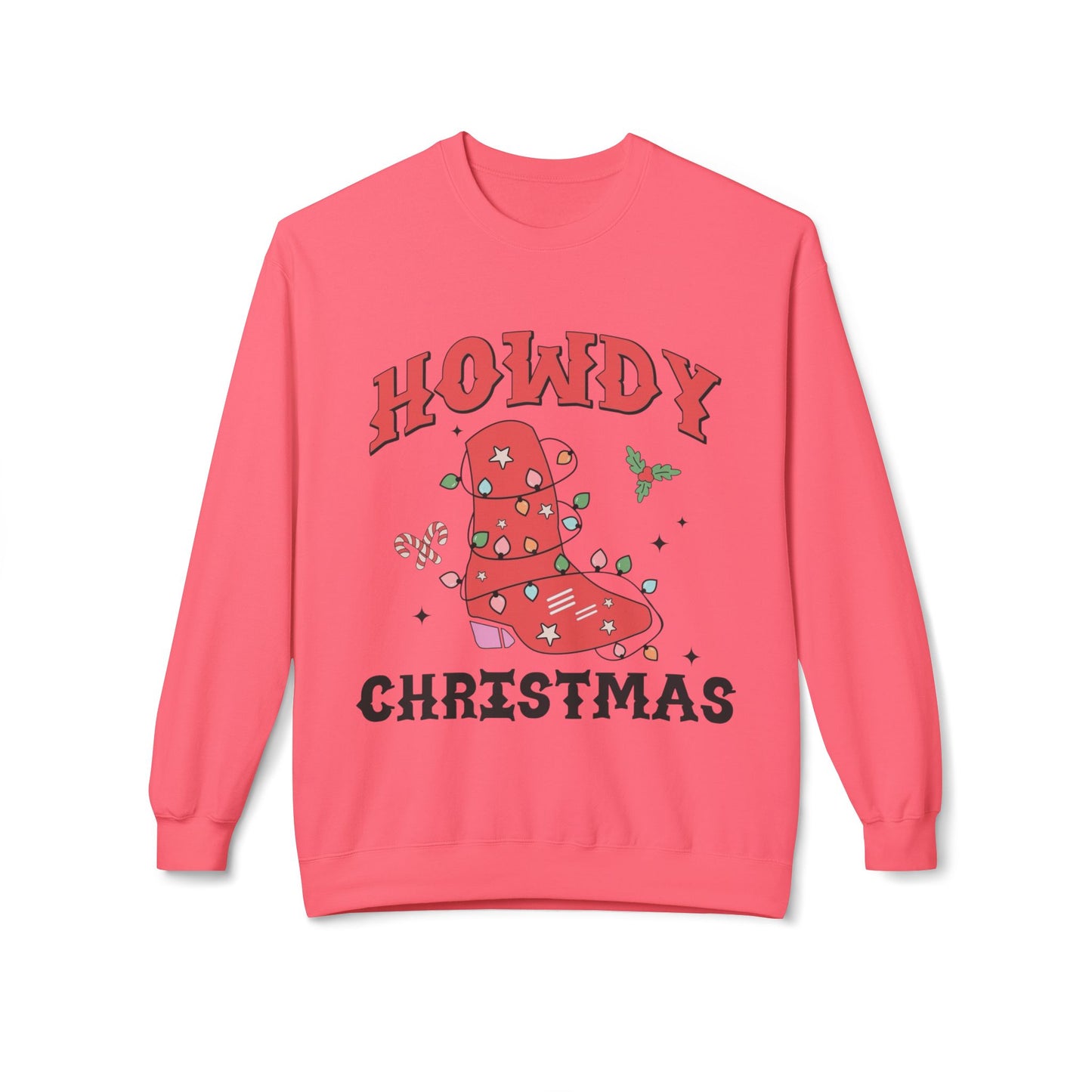 Howdy Christmas Sweater NEW Unisex Fleece Crewneck Sweatshirt