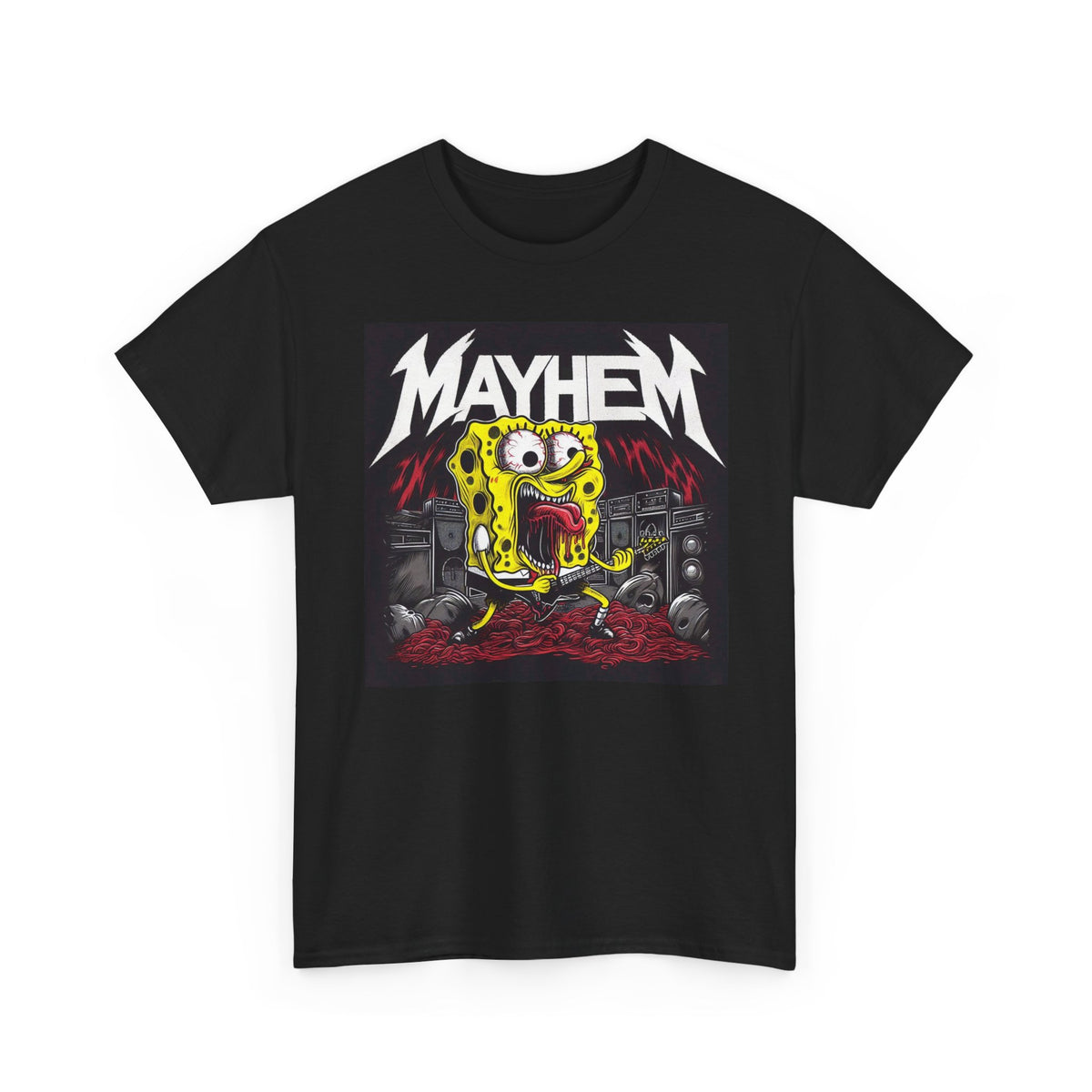 Mayhem Graphic T Shirt Funny Rock Poster Vintage Unisex Heavy Cotton Tee