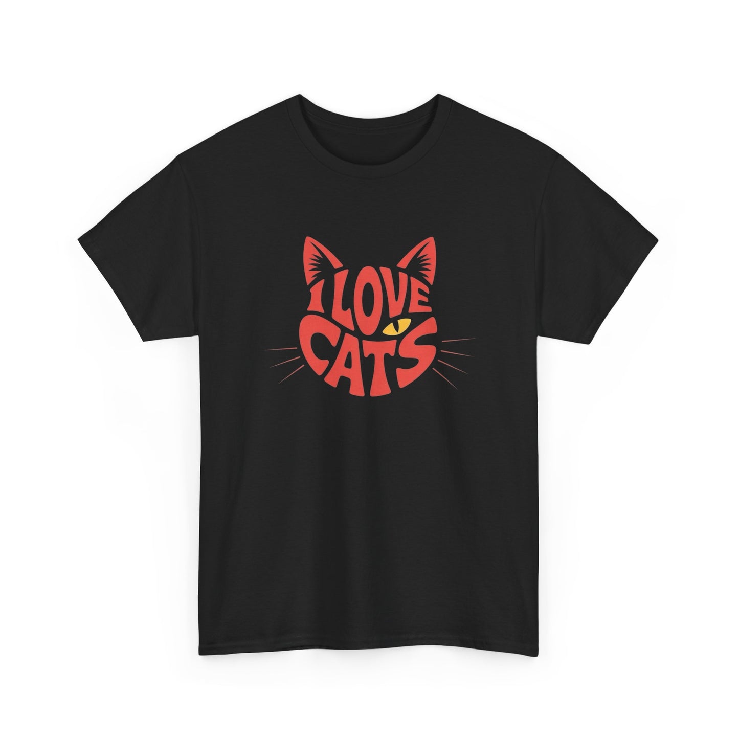 I Love Cats Graphic T Shirt NEW Adult Tee