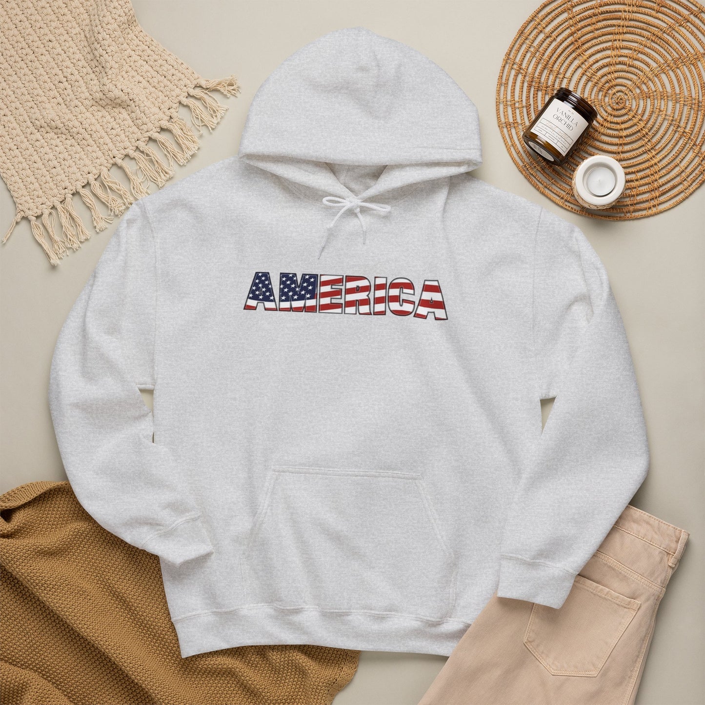 American Flag USA Retro Graphic Hoodie Men's Heavy Blend™ Hooded Sweatshirt