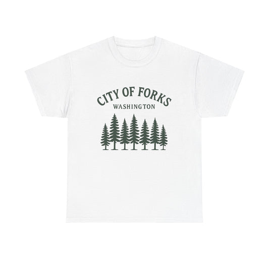 City Of Forks Washington Graphic T Shirt Unisex Heavy Cotton Tee