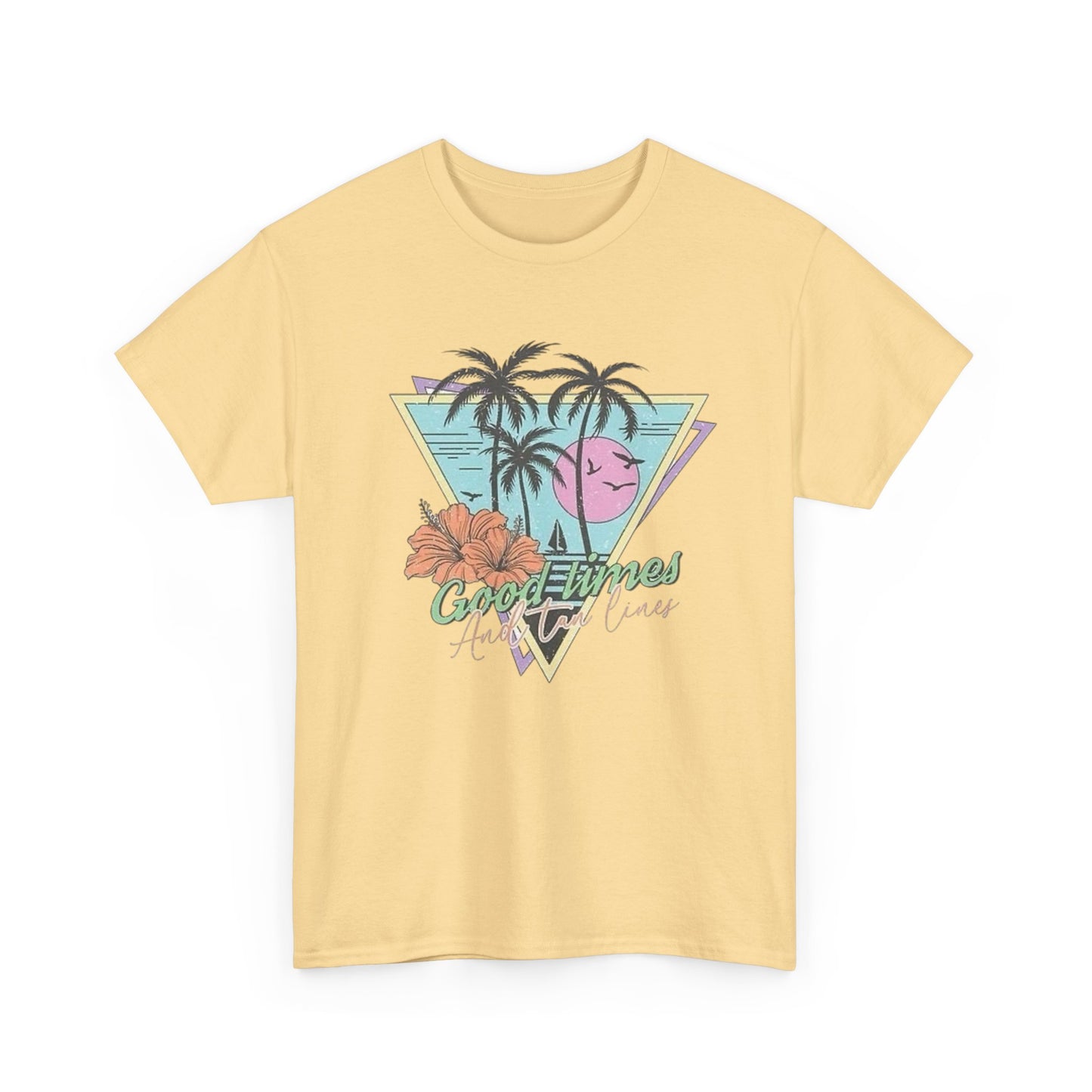 Good Times And Tan Lines Graphic T Shirt ALL SIZES Tee Unisex Heavy Cotton