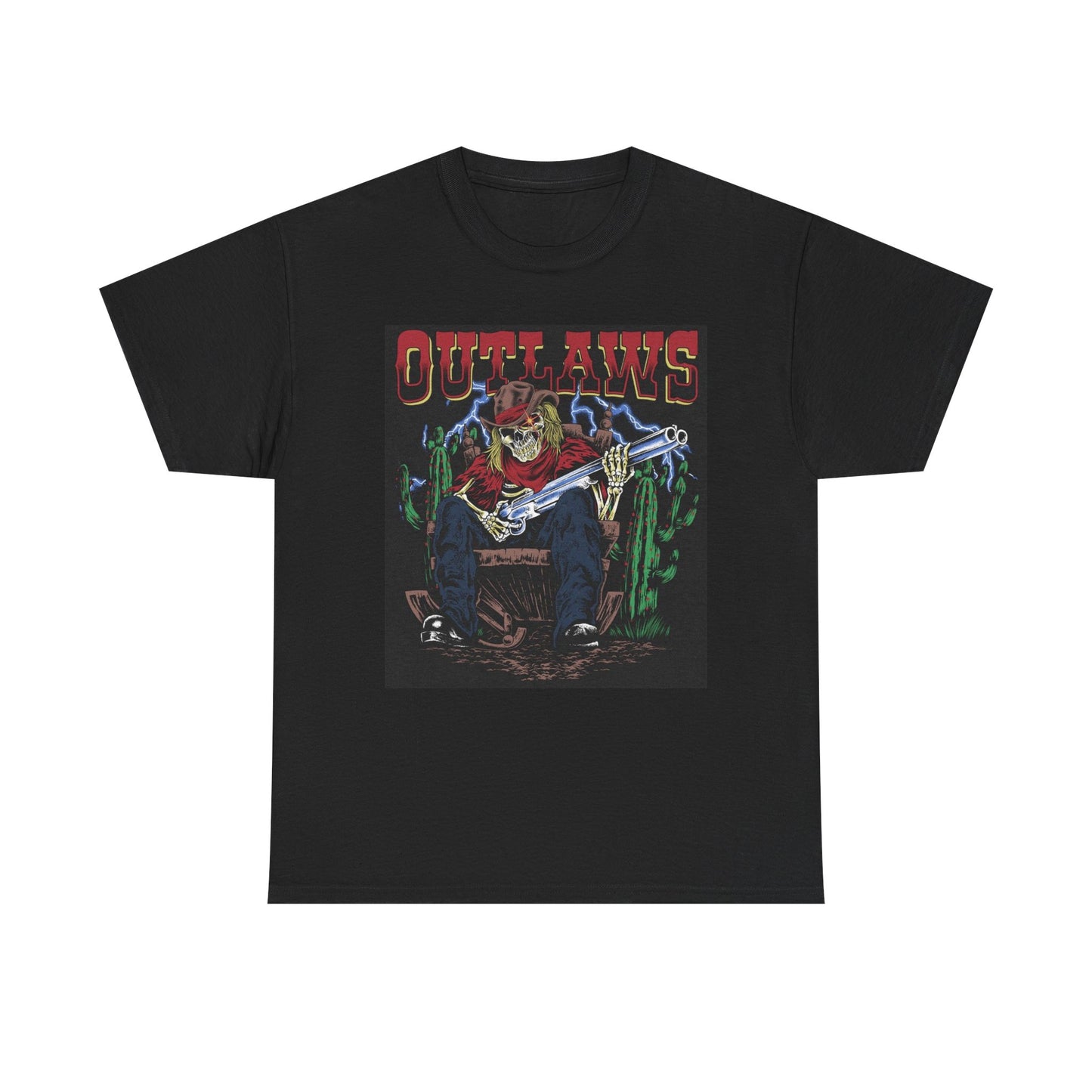 Outlaws Graphic T Shirt Retro Unisex Heavy Cotton Tee