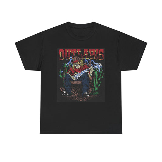 Outlaws Graphic T Shirt Retro Unisex Heavy Cotton Tee