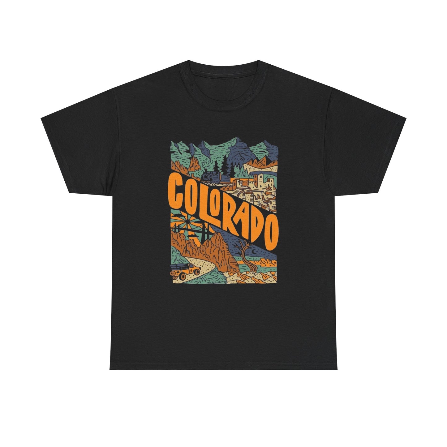 Colorado Outdoors Retro Graphic T Shirt NEW Adult Tee