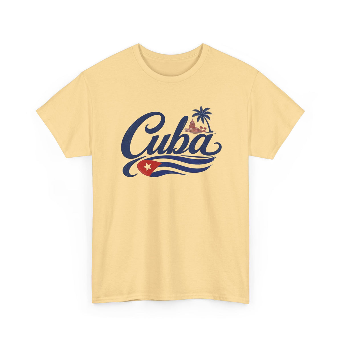 Cuba Graphic T Shirt Men's Travel Retro Classic Heavy Cotton Tee
