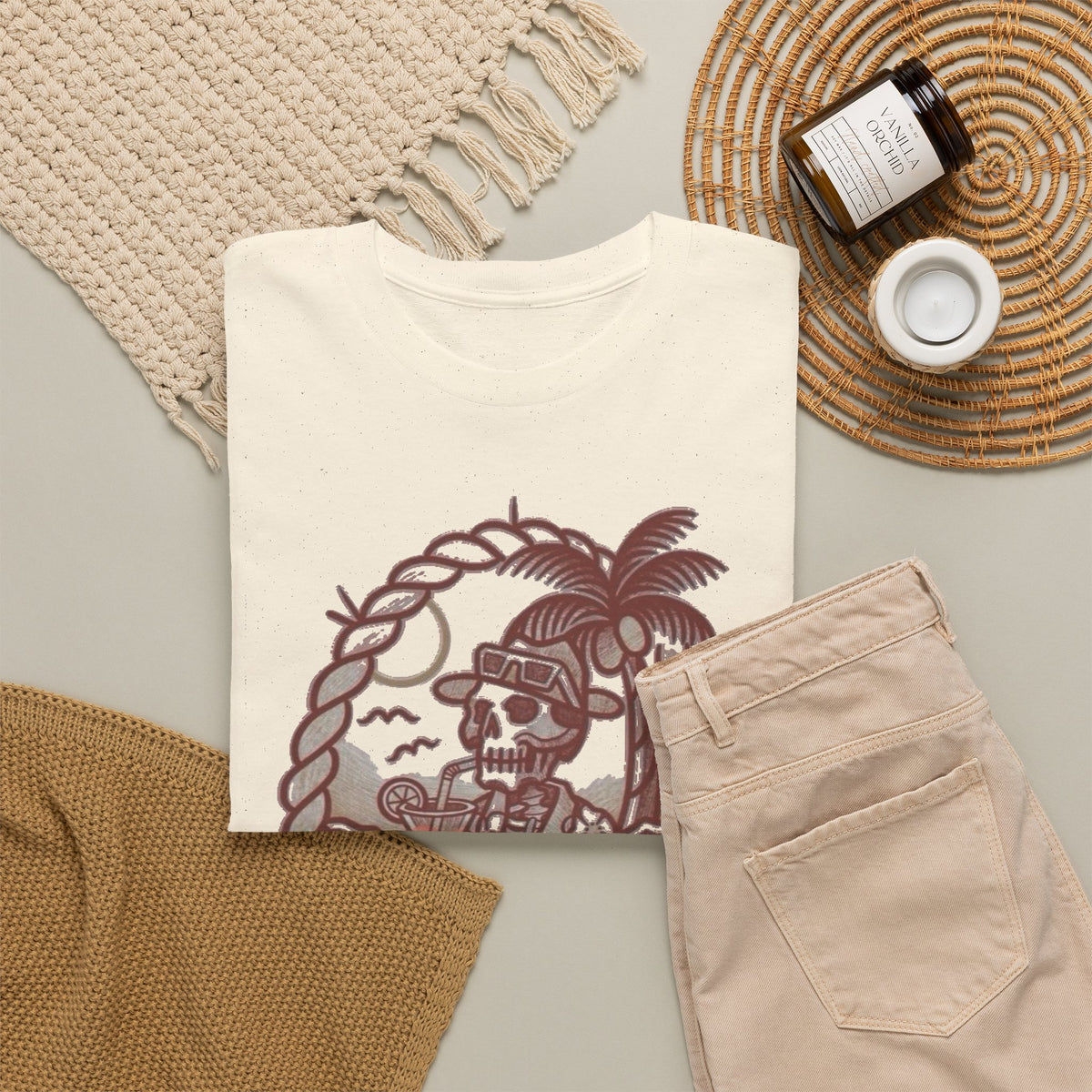 Skeleton Pirate Life Is Short Graphic Tee Men's Tee