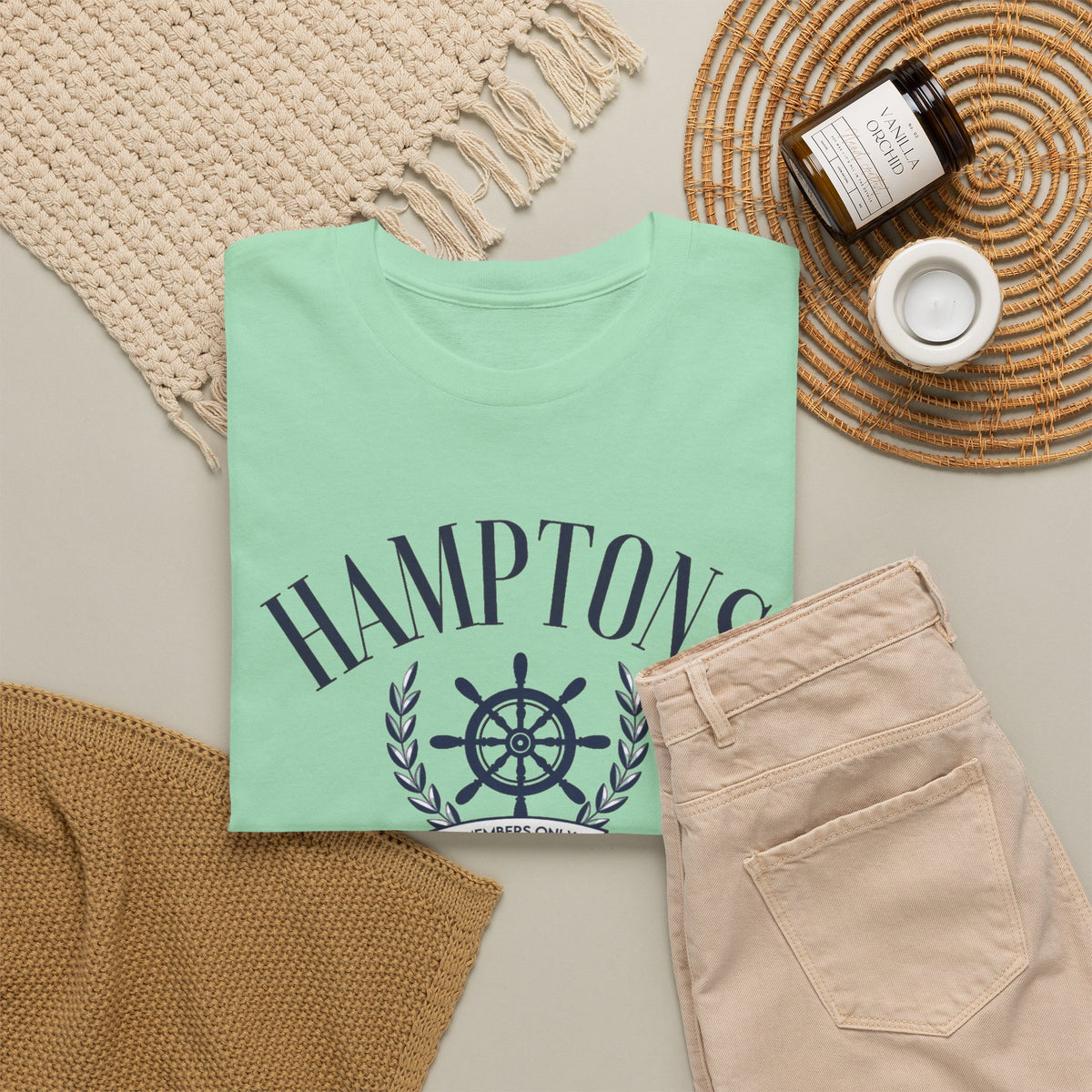 Hampton's Social Club Graphic T Shirt Men's Vintage Heavy Cotton Tee