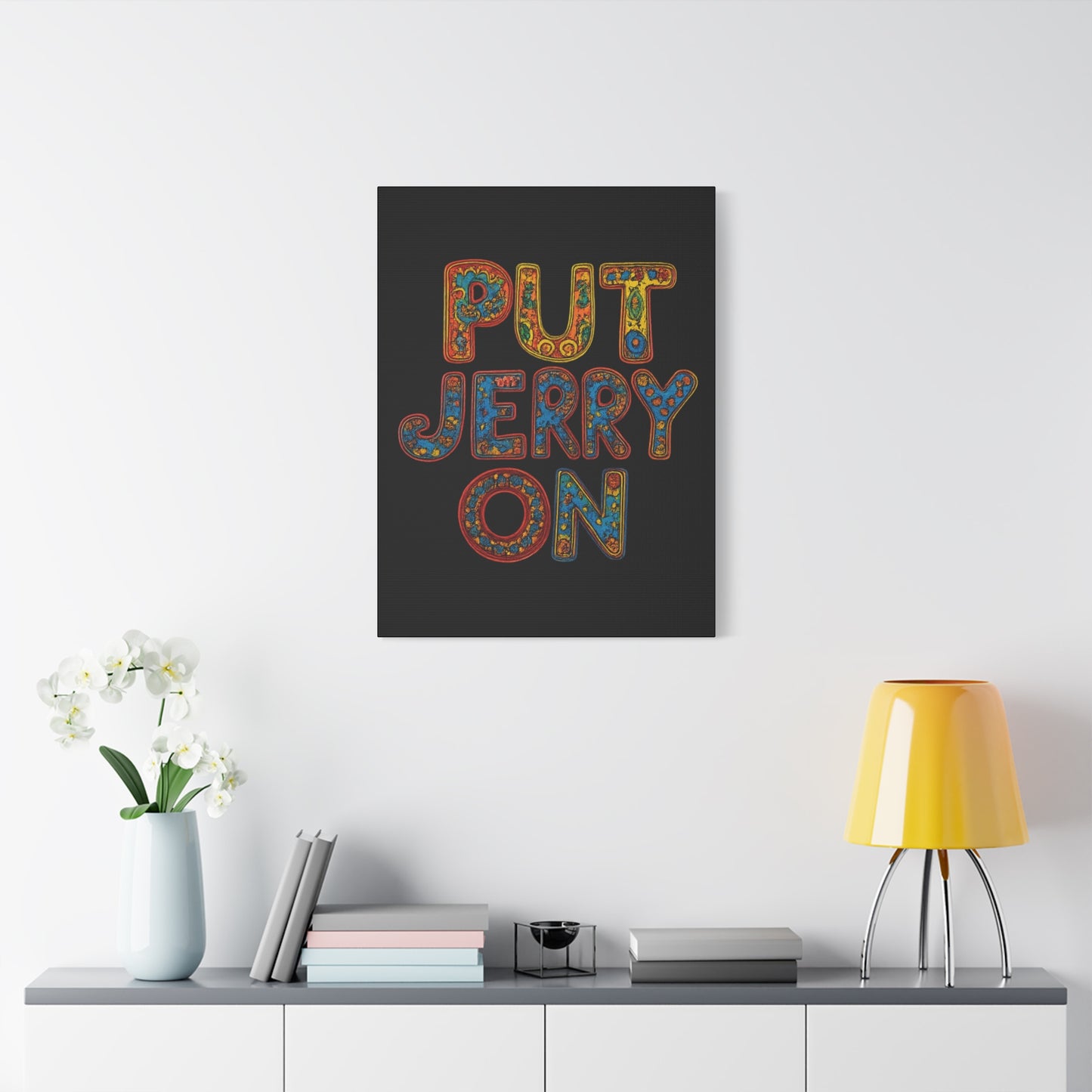 Jerry Garcia Painting Grateful Dead Matte Canvas, Stretched, 1.25"