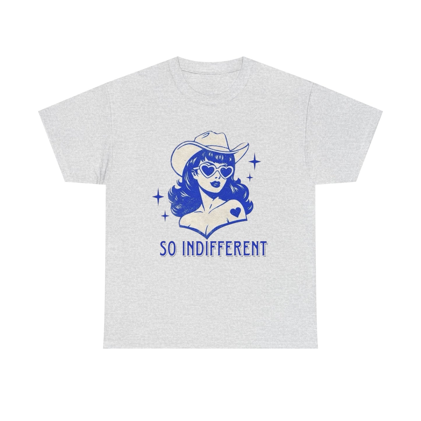 So Indifferent Cowgirl Vintage Graphic T-Shirt, Unisex Cotton Shirt