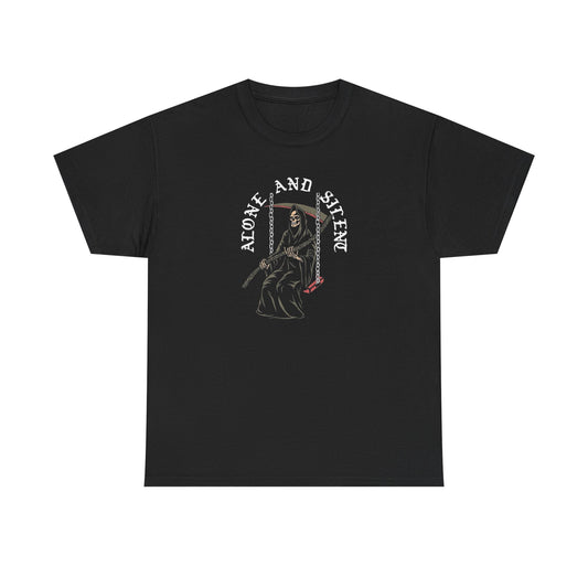 Alone And Silent Graphic T-Shirt Unisex Heavy Cotton Tee NEW