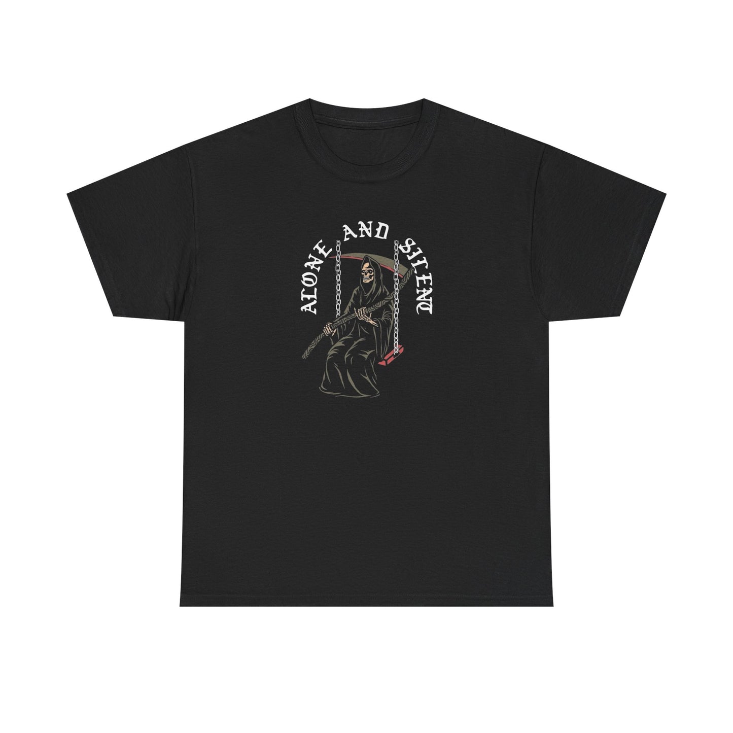 Alone And Silent Graphic T-Shirt Unisex Heavy Cotton Tee NEW