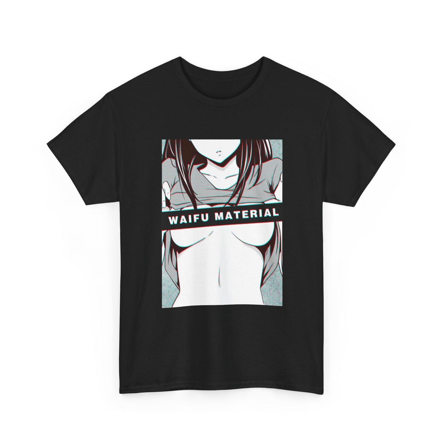 Waifu Material Hentai Tshirt Sexy anime Naturo Cartoon Unisex Heavy Cotton Tee