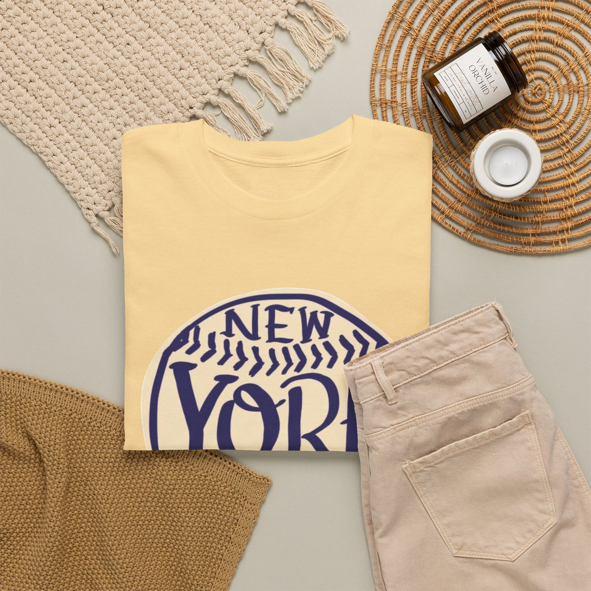 New York Retro Baseball Graphic T Shirt Men's Heavy Cotton Tee
