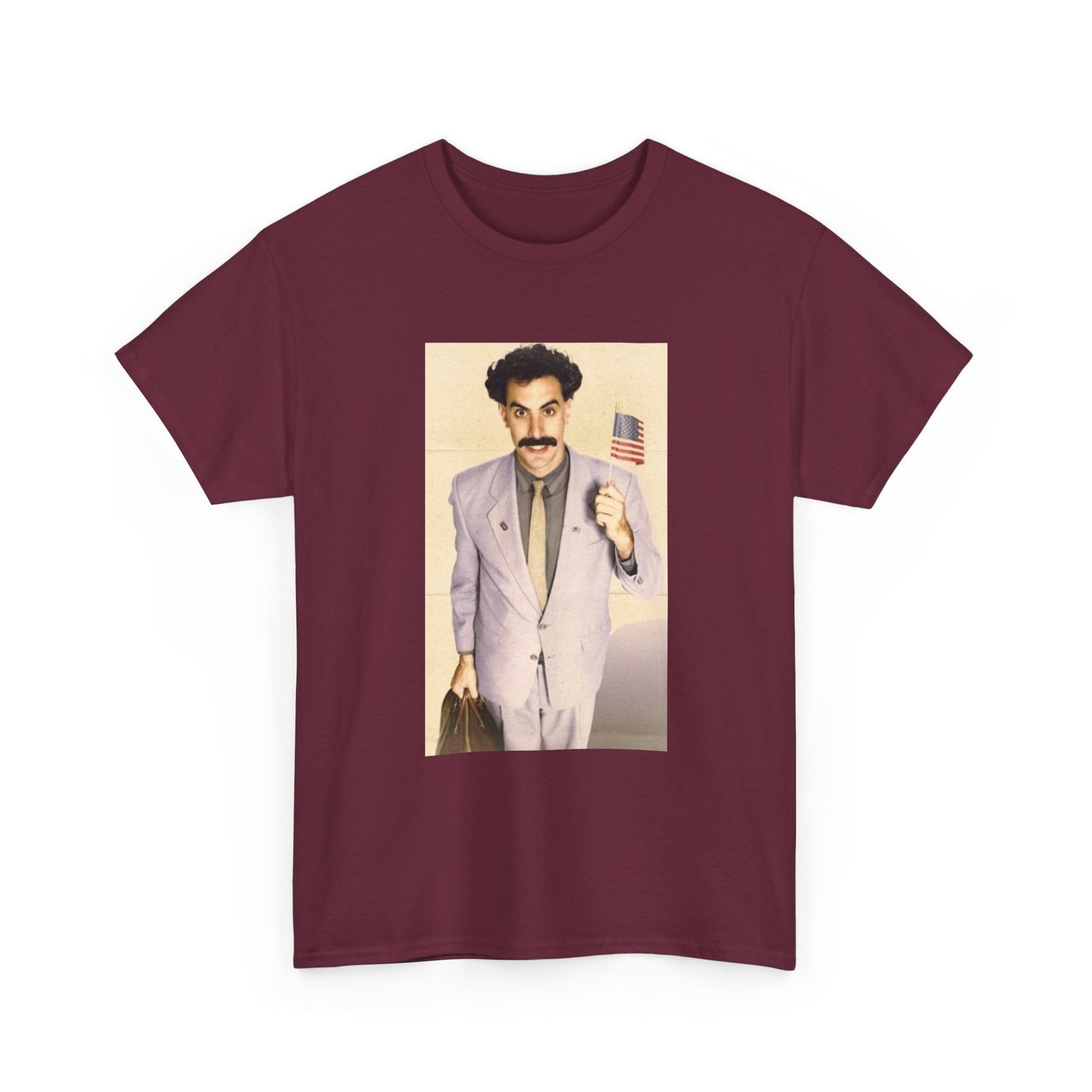 Borat Comes to America Tshirt Funny Comedy Movie Unisex Heavy Cotton Tee