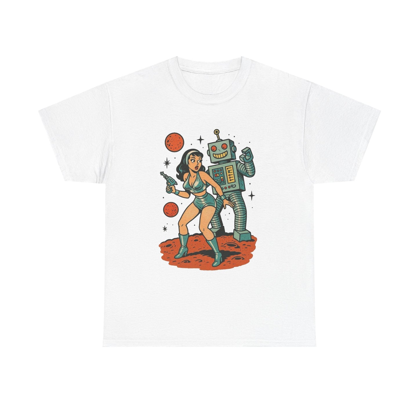 Robot Dancing Funny Graphic T Shirt Unisex Heavy Cotton Tee GIFT NEW