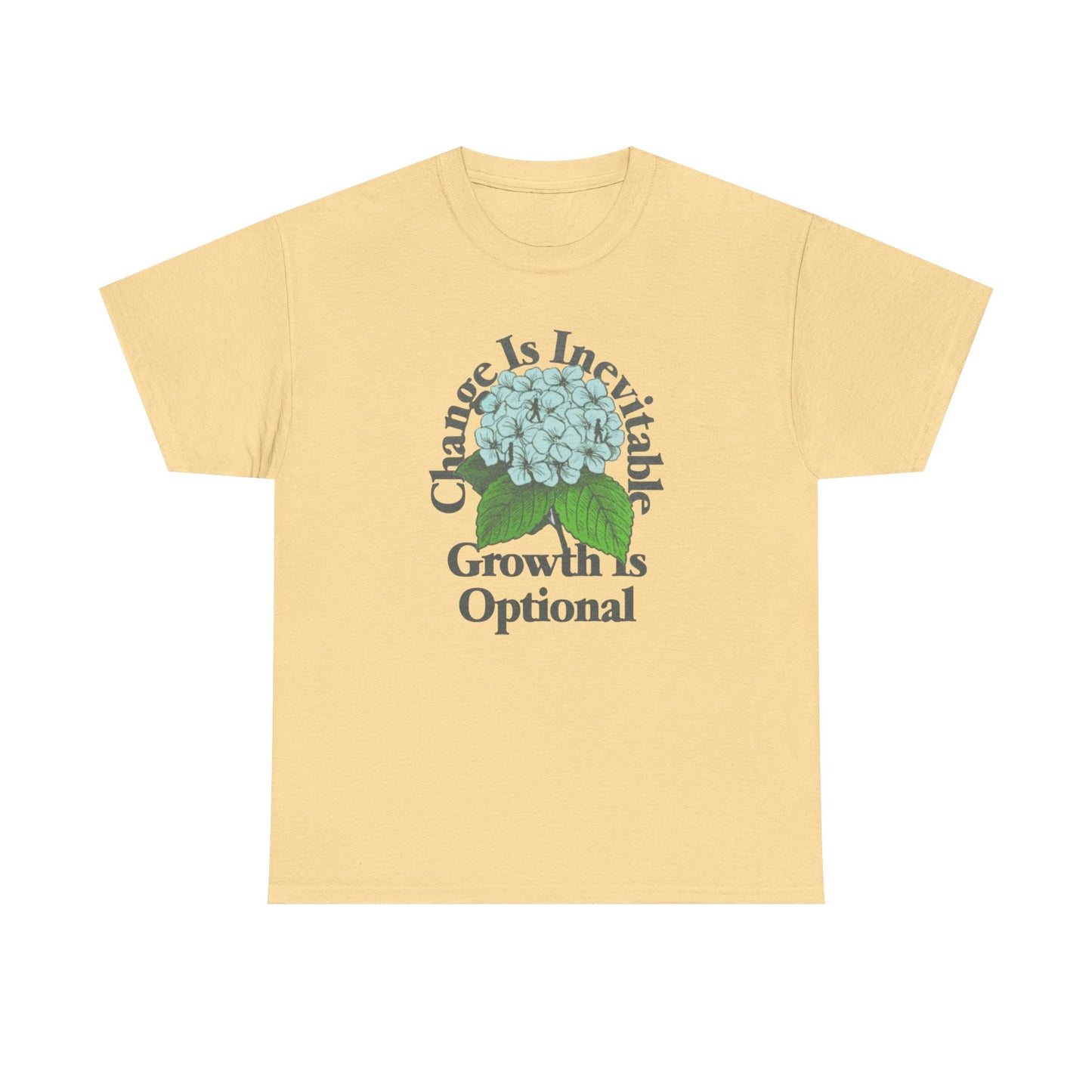 Change Is Inevitable Growth Is Optional Graphic T Shirt NEW Adult Heavy Cotton