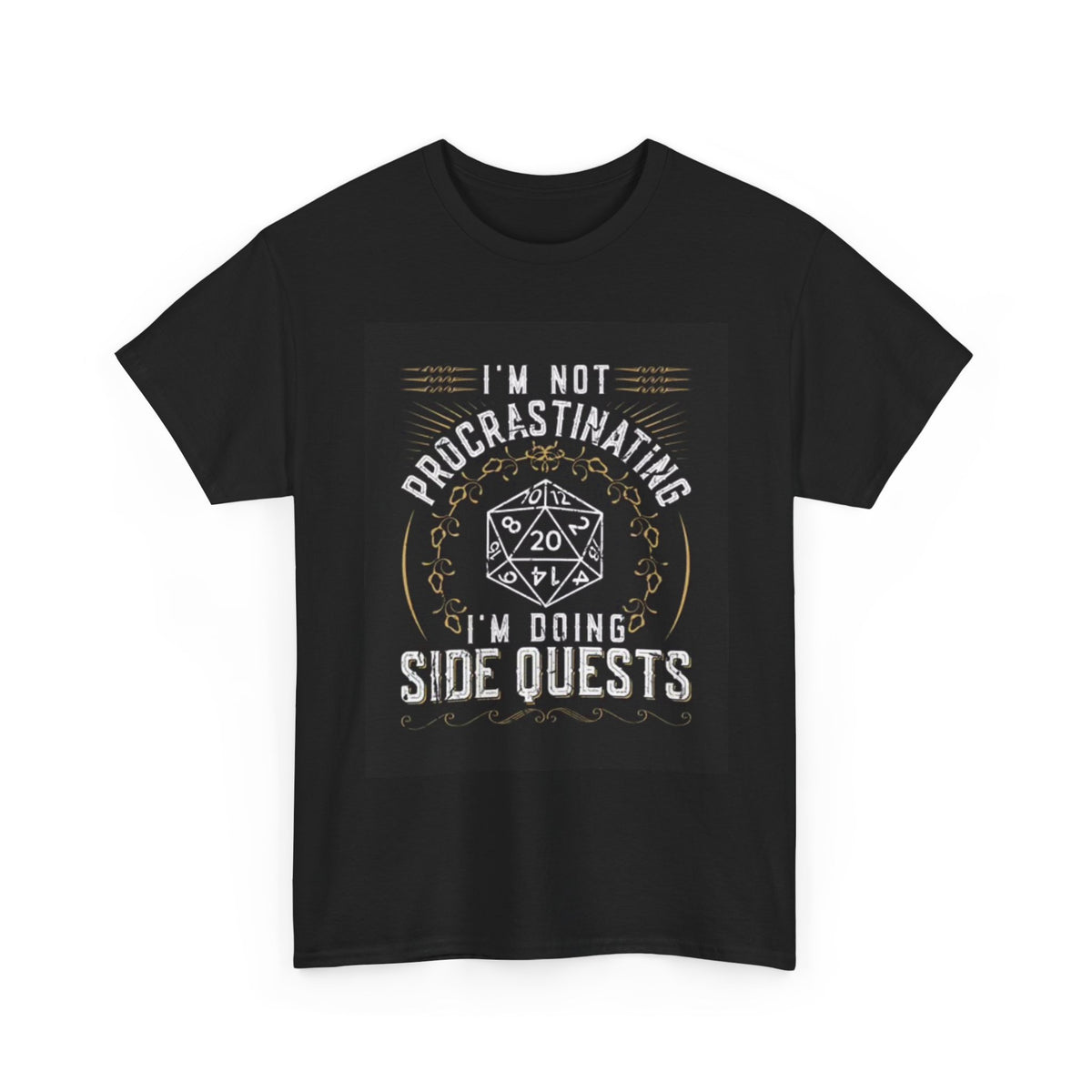 Doing Side Quests Graphic T Shirt Funny Retro Unisex Heavy Cotton Tee